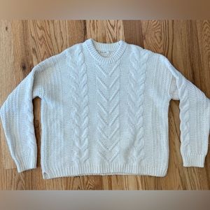 Marine Layer fisherman cream sweater, L